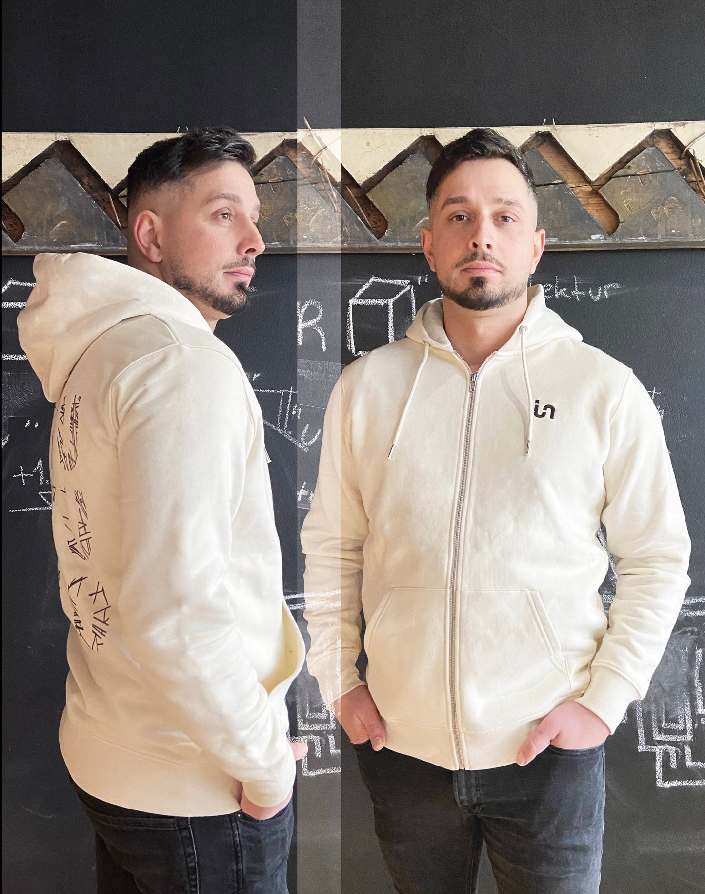 „Splitter“ Hoodie mit Zipper